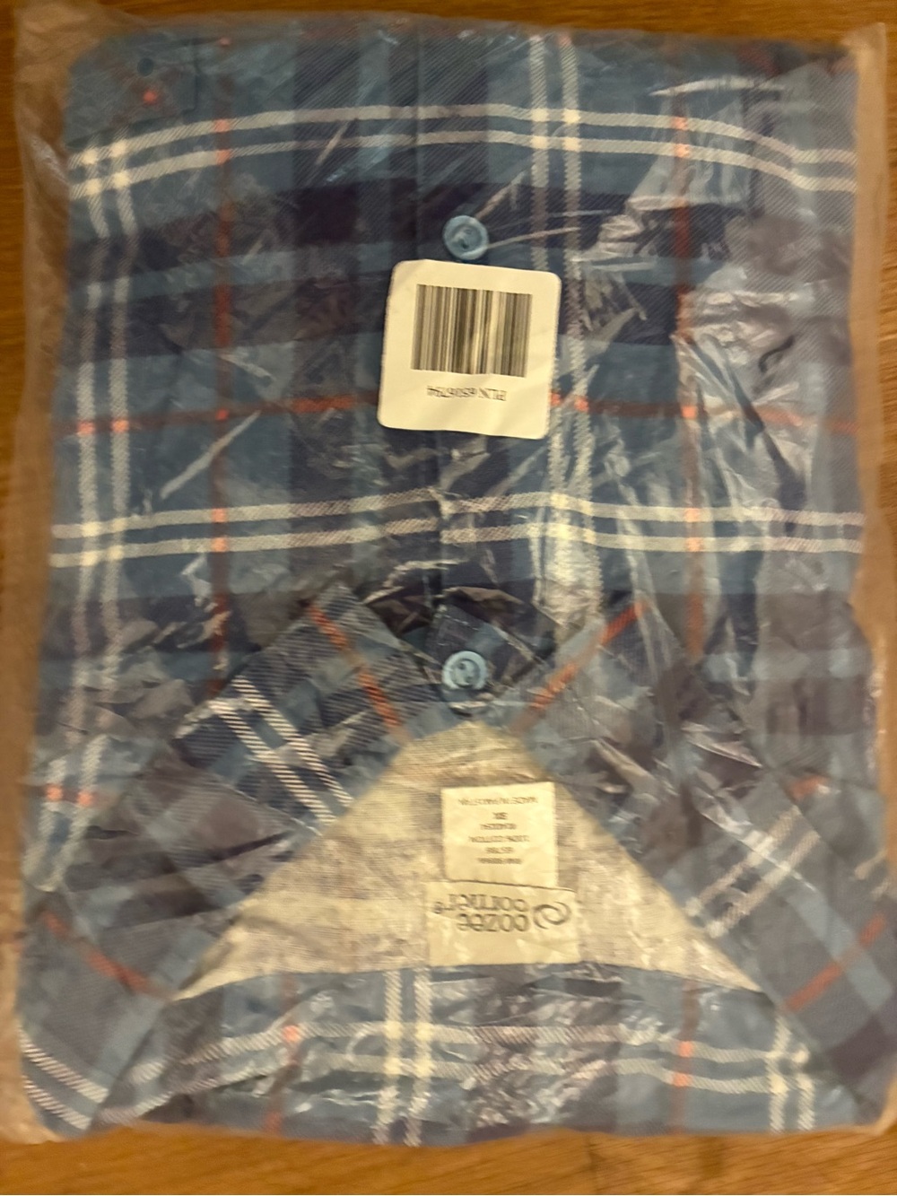 Men's Blue Plaid Button-Up pajamas